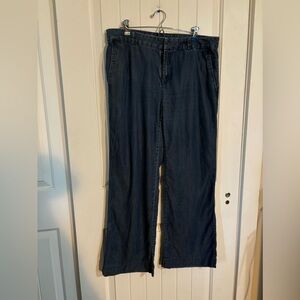 Banana Republic Jeans Size 12 Baggy Loose Fit Navy Dark Blue